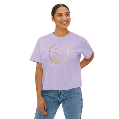 "Shea Eclat Gold Logo" Women's Boxy Tee