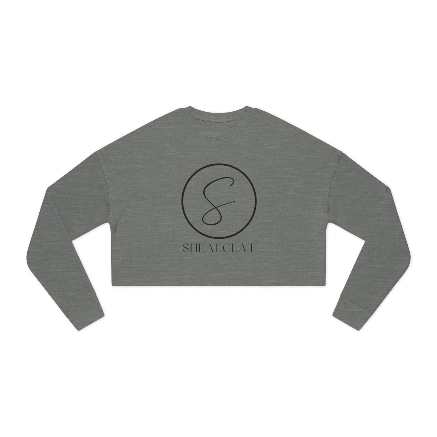 "Shea Eclat Black Logo" Women's Cropped Sweatshirt