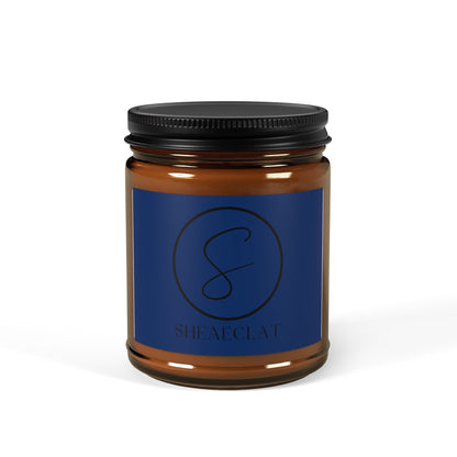 "Shea Eclat Black Logo" Scented Soy Candle (Multi-Size, Amber Jar)