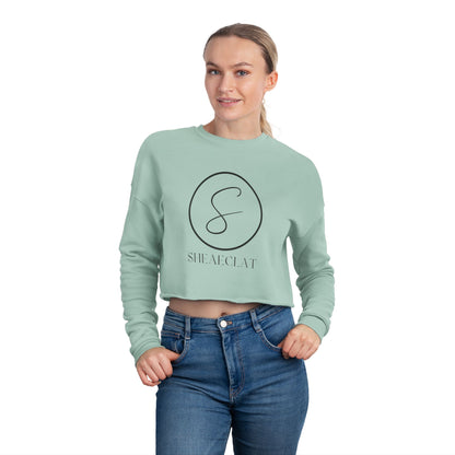"Shea Eclat Black Logo" Women's Cropped Sweatshirt