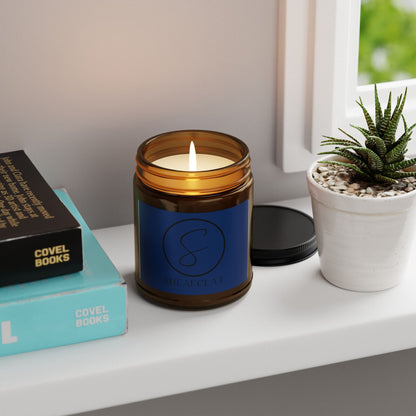"Shea Eclat Black Logo" Scented Soy Candle (Multi-Size, Amber Jar)