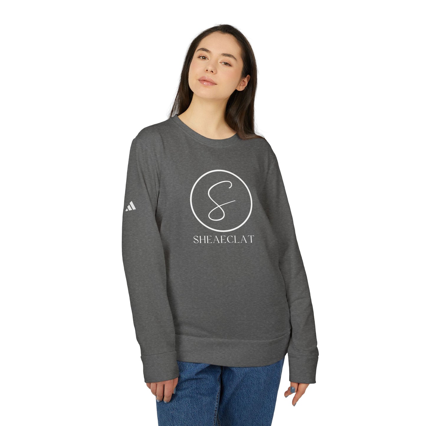 "Shea Eclat White Logo" Unisex Fleece Crewneck Sweatshirt