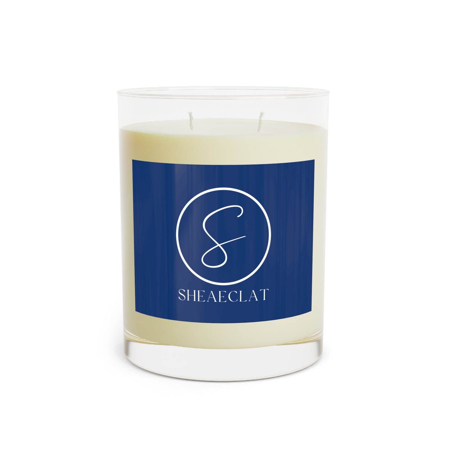 "Shea Eclat White Logo" Scented Candle - Full Glass, 11oz