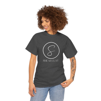 "Shea Eclat White Logo" Unisex Heavy Cotton Tee