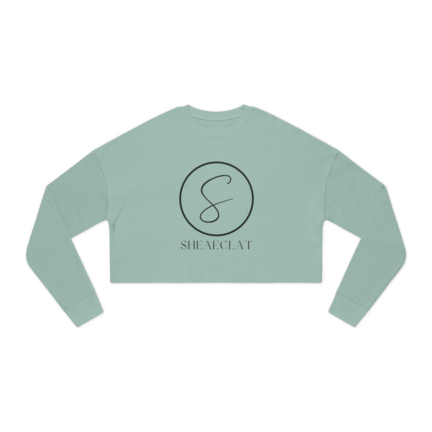 "Shea Eclat Black Logo" Women's Cropped Sweatshirt
