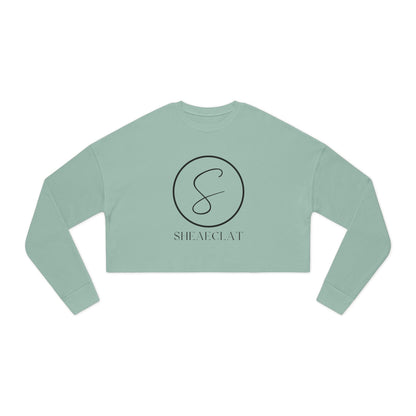 "Shea Eclat Black Logo" Women's Cropped Sweatshirt