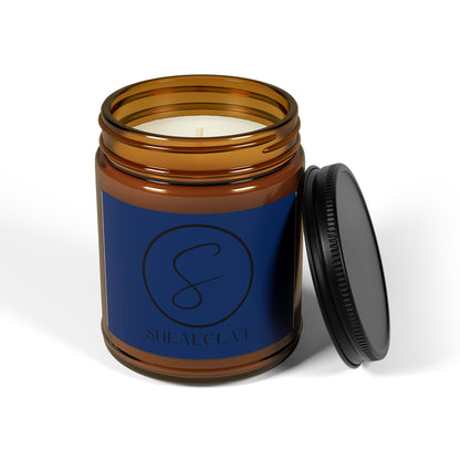"Shea Eclat Black Logo" Scented Soy Candle (Multi-Size, Amber Jar)