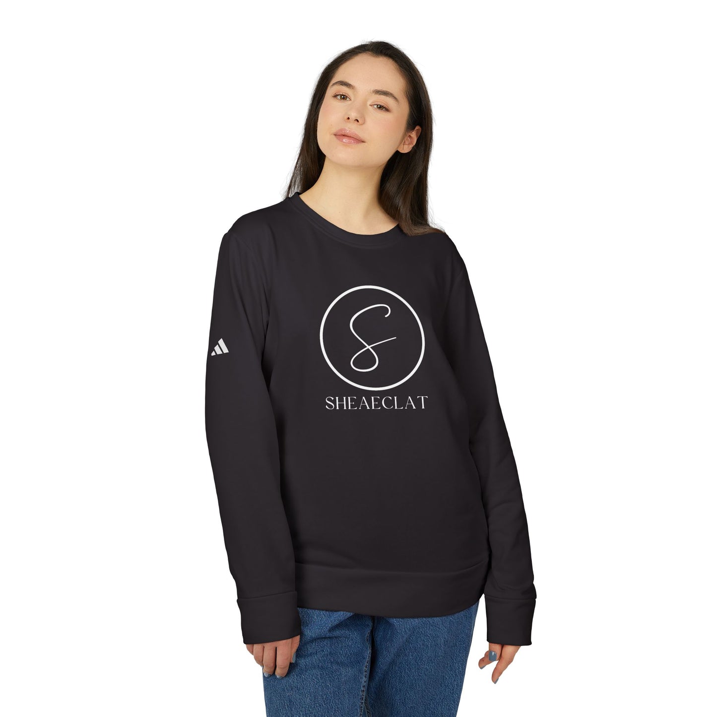 "Shea Eclat White Logo" Unisex Fleece Crewneck Sweatshirt