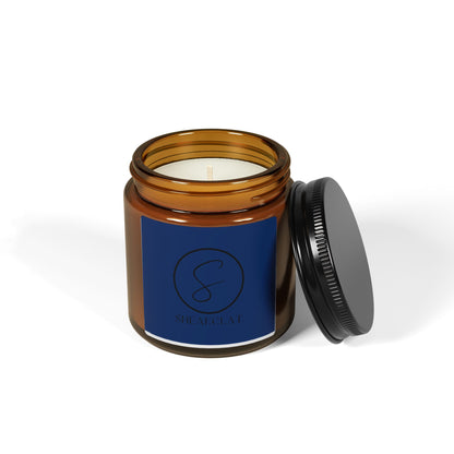 "Shea Eclat Black Logo" Scented Soy Candle (Multi-Size, Amber Jar)