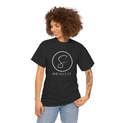 "Shea Eclat White Logo" Unisex Heavy Cotton Tee