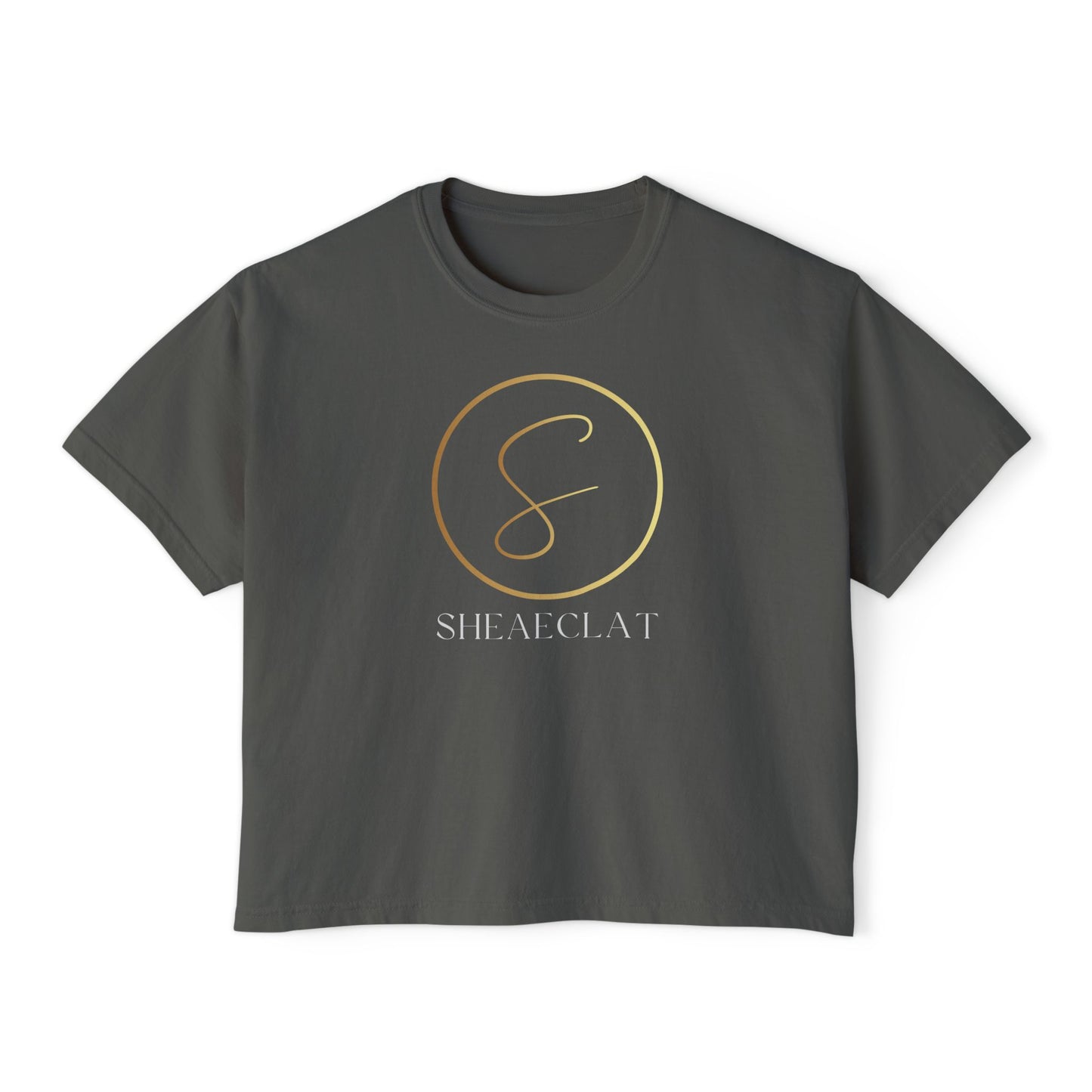"Shea Eclat Gold Logo" Women's Boxy Tee