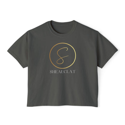 "Shea Eclat Gold Logo" Women's Boxy Tee