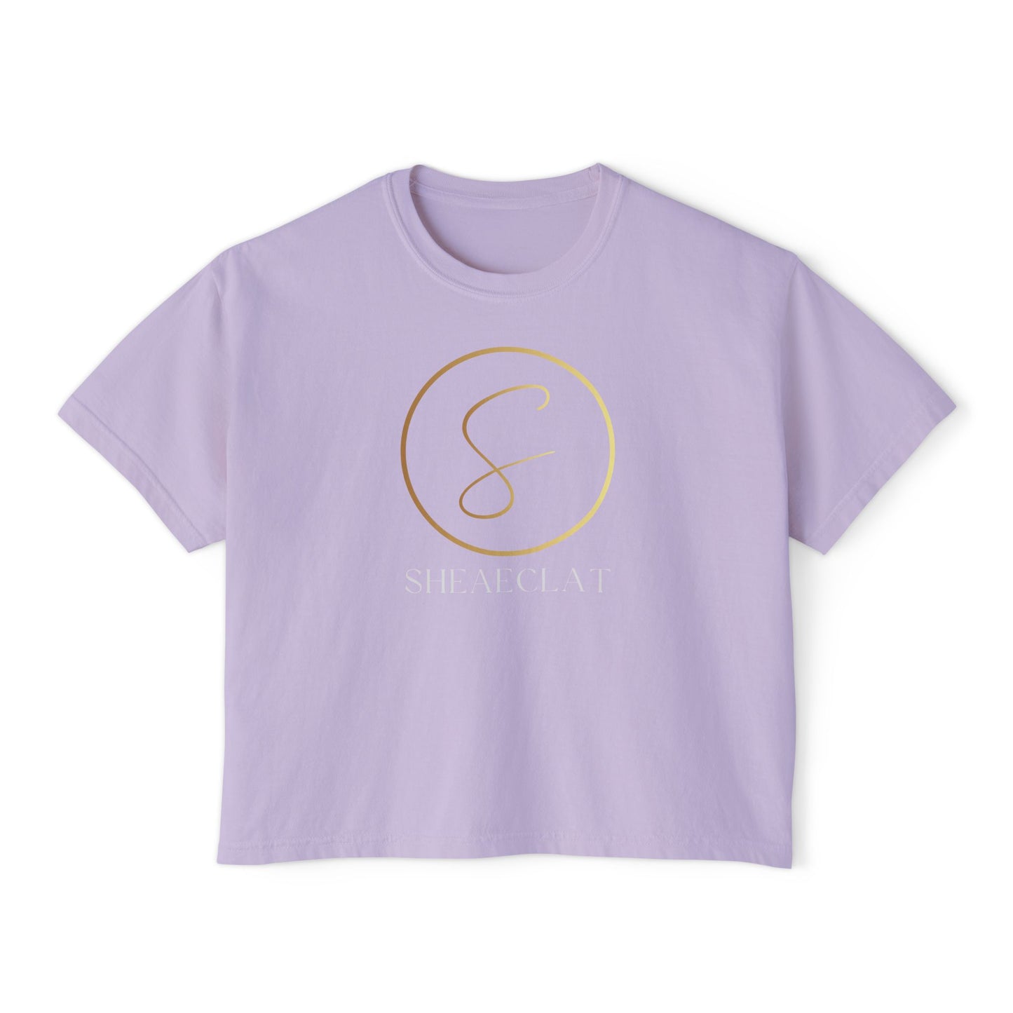 "Shea Eclat Gold Logo" Women's Boxy Tee