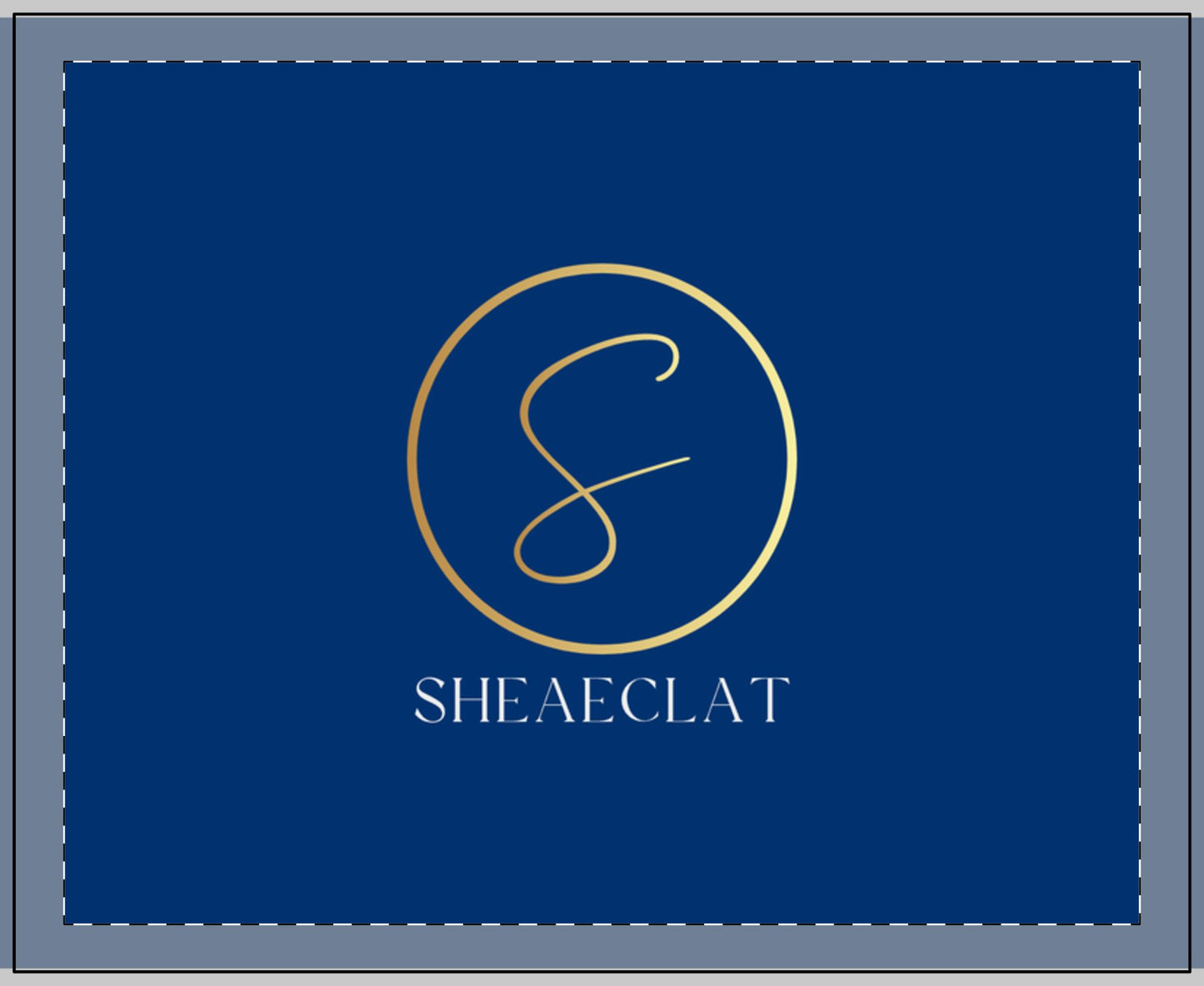 "Shea Eclat Gold Logo"  Glass Candle, 11oz