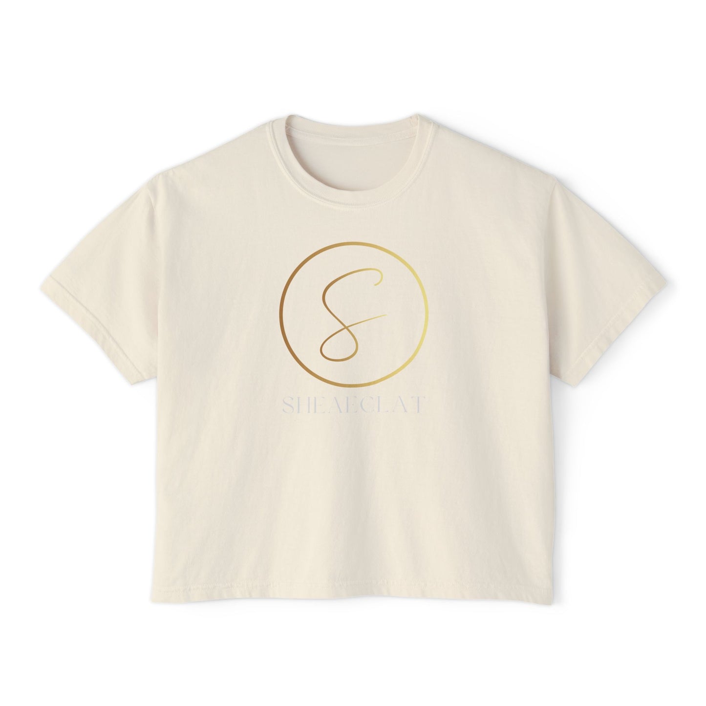 "Shea Eclat Gold Logo" Women's Boxy Tee