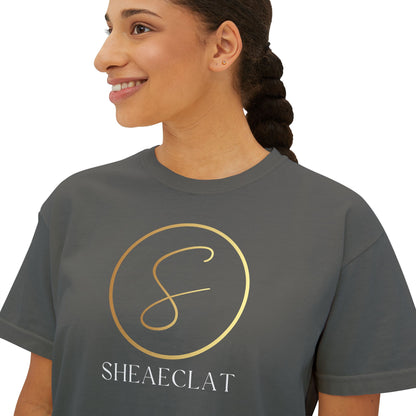 "Shea Eclat Gold Logo" Women's Boxy Tee
